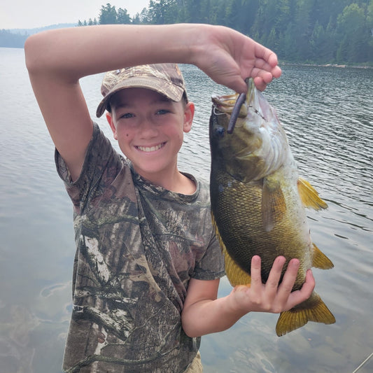 8pcs - 5" Stick Worm - Black Cherry Spark