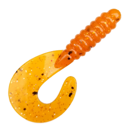 25pcs - 3" Curly Tail Grub - Cajun Heat