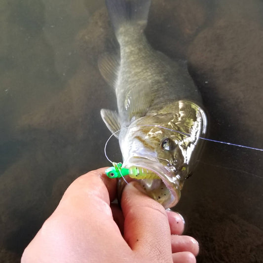 25pcs - 3" Curly Tail Grub - Lemon Pepper Pearl