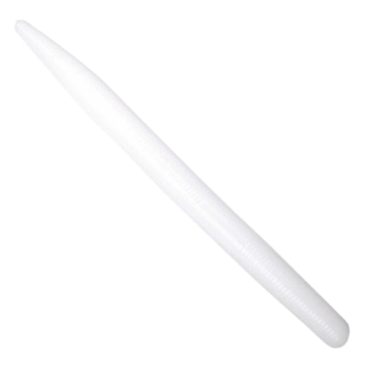 8pcs - 5" Stick Worm - White