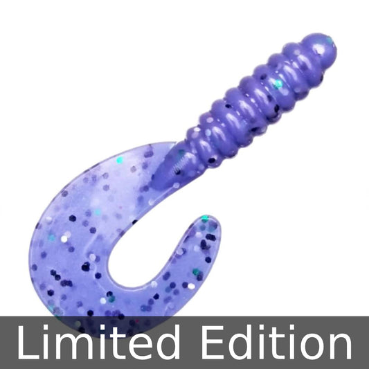 25pcs - 3" Curly Tail Grub - Violet Vortex