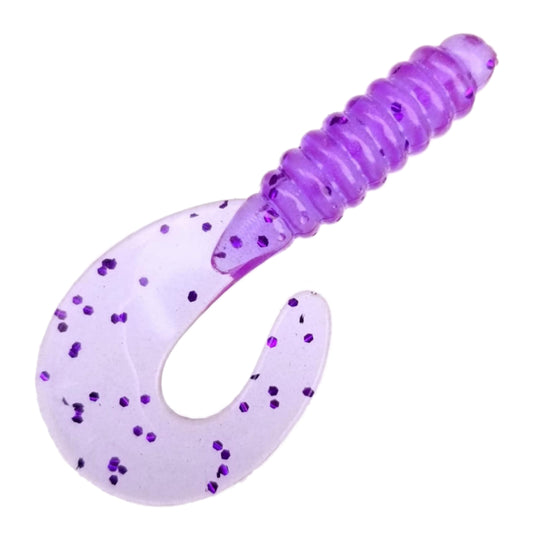 25pcs - 3" Curly Tail Grub - Galaxy Grape