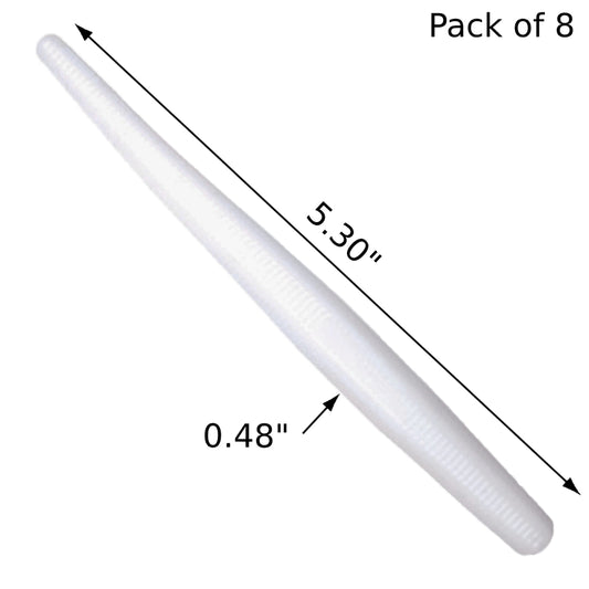 8pcs - Hex Stick - White