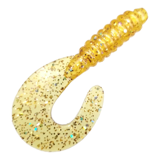 25pcs - 3" Curly Tail Grub - Midas Touch