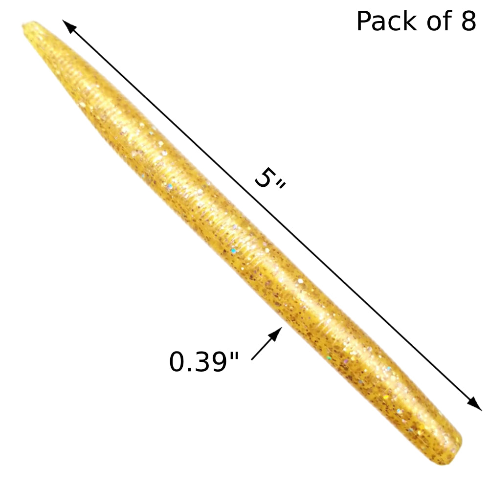 8pcs - 5" Stick Worm - Midas Touch